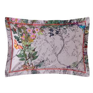 Timorous Beasties Bloomsbury Garden Dusty Pink Pair of Oxford Pillowcases